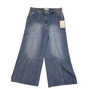1822 Denim High Rise‎ Wide Leg Jeans Medium Wash Size 16 33